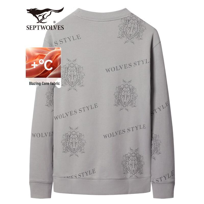Septwolves Men's Casual Long-Sleeve Round Neck Sweatshirt