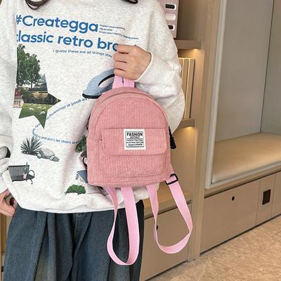 Mini-Rucksack niedlich OL kleine Kosmetiktasche Samttextur Student vielseitig einfarbig Rucksack Schultasche
