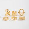6Pcs/Set Boho Geometric Hollow Irregular Rings Set for Women Gold Silver Color Finger Rings Fashion Party Jewelry Accessories