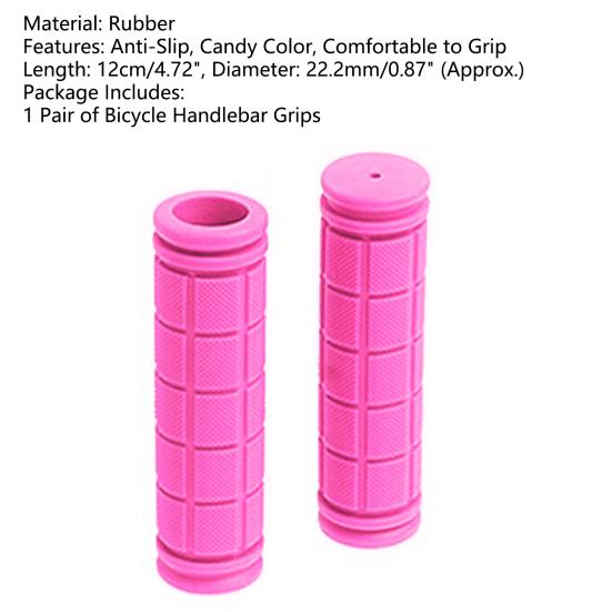 1 Pair Handle Grip Cover Non-slip Lightweight Rubber Multicolor Squares Bicycle Handlebar Cover Cycling Parts