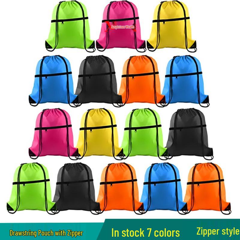 Custom Double Shoulder Polyester Drawstring Backpack for Events or Marathon
