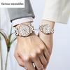 Lovers Watch Calendar Waterproof Steel Strap Watch for Men Women