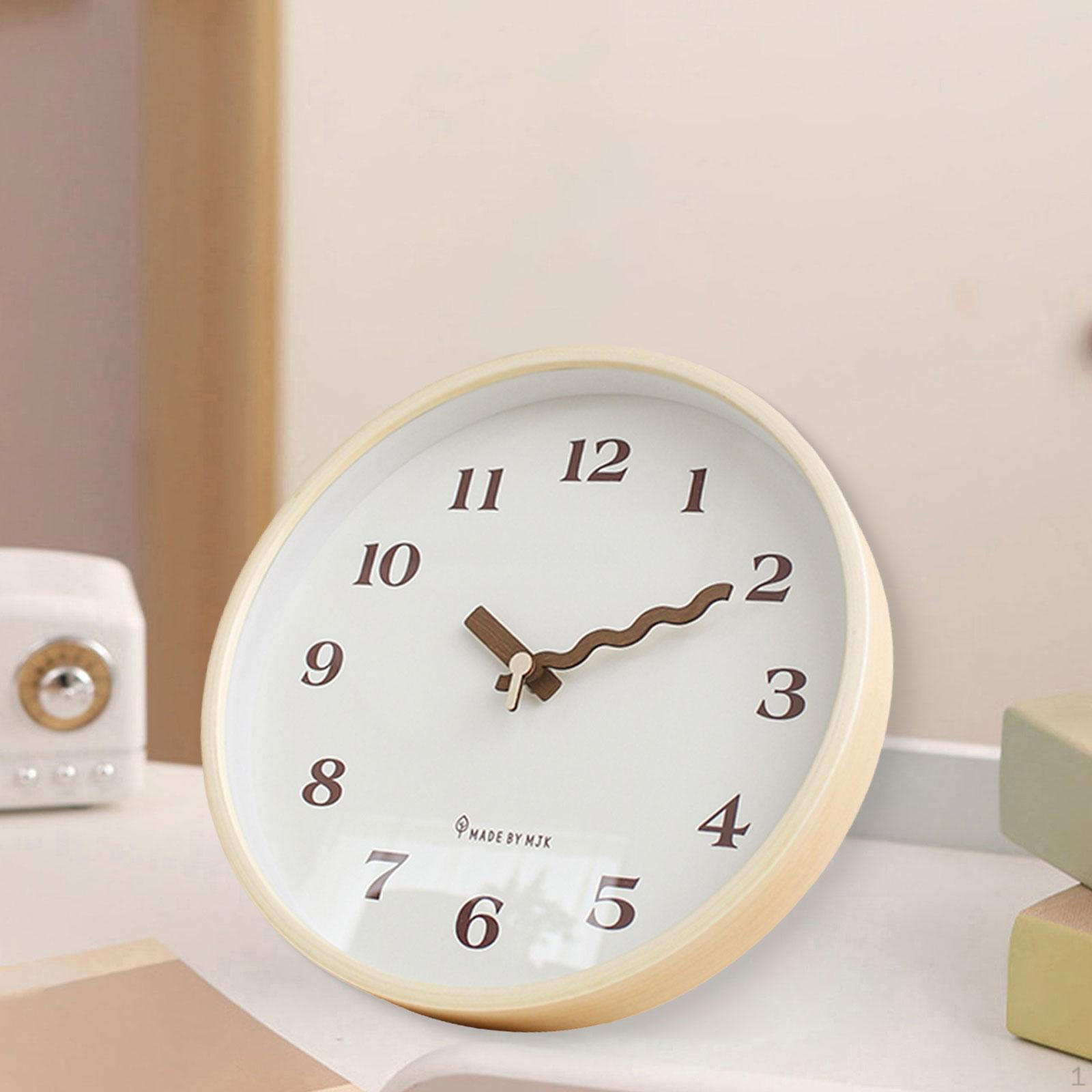 

Round Wall Clock Bedroom Household Simple Art Housewarming Gift Silent Modern Timepiece for Coffee