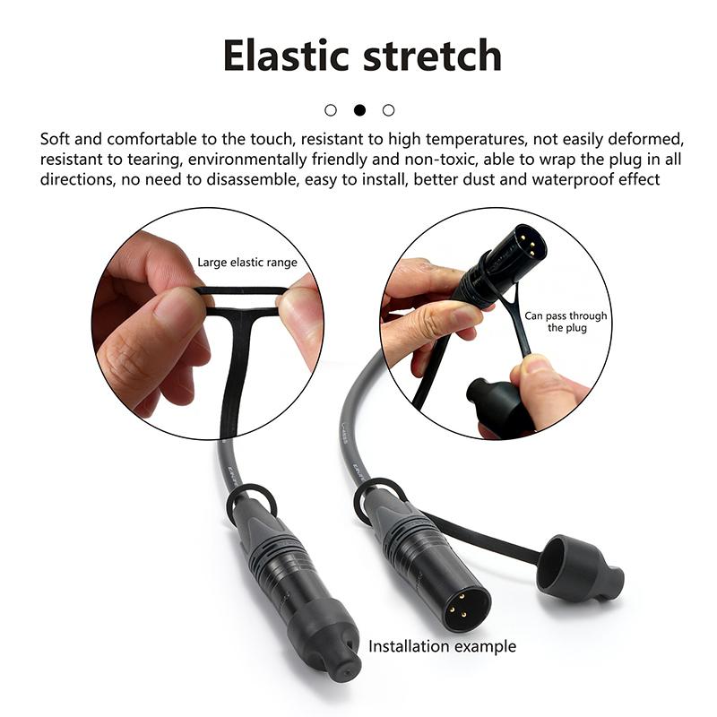 2 Pezzi Coperchio Antipolvere in Silicone Per Spine di Alimentazione Audio di Rete Connettori Speaker Xlr 6.35Mm Tappo Protettivo Impermeabile