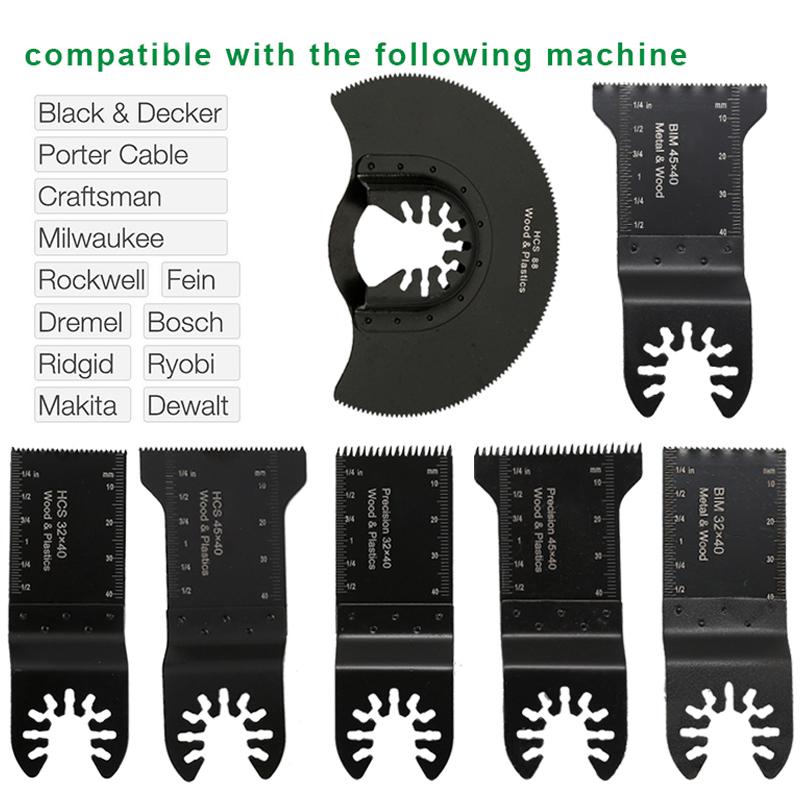 Black/&Decker 9pcs Grinding Cutting Saw Blades Cutter Oscillating Tool For Fein