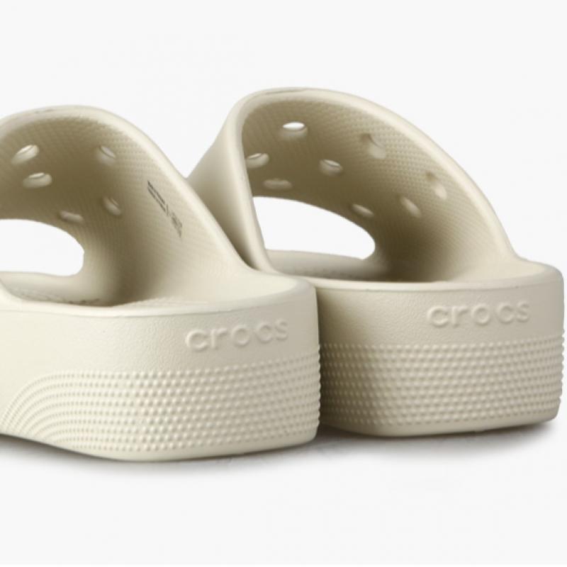 Crocs Klassische Plateau-Slipper-Sandalen für Damen, klobiger Absatz, Knochen 208180 2y2