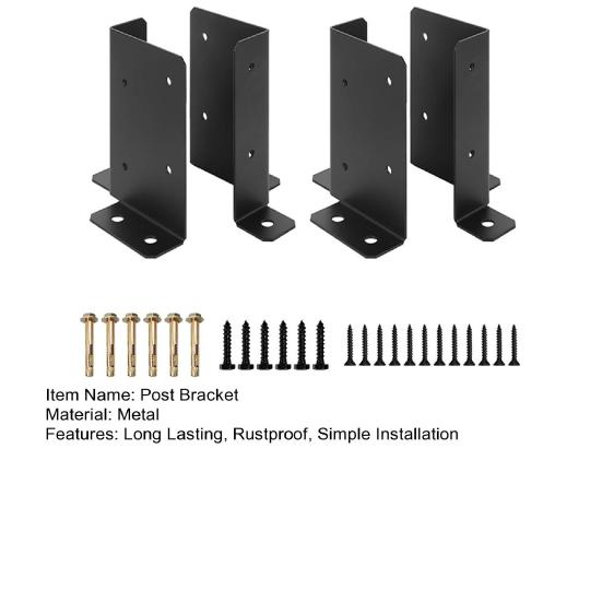 4 stk Stolpebraketter Rustsikre Høy Holdbarhet Justerbare DIY Kraftige Tregjerde Dekk Tøffe Stolpefotbraketter