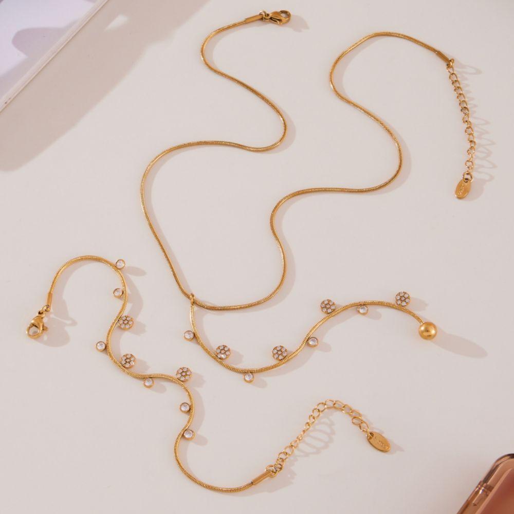 Bracelet Zircon Necklace Light Luxury Lariat Necklace New Choker Necklace  Women Jewelry