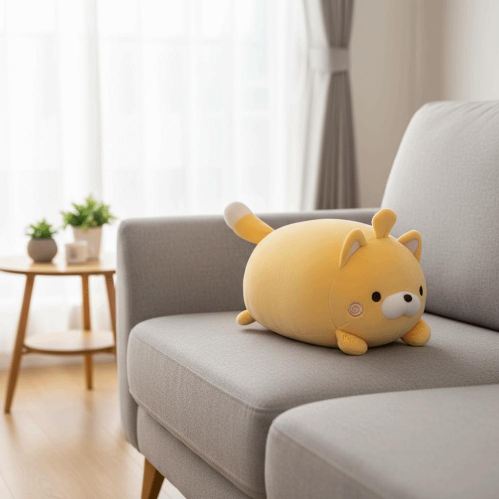 Deformable Cat U-shaped Pillow Skin-friendly Soft Travel Pillow 2 in 1 Foam Particle Neck Pillow Home Decoration