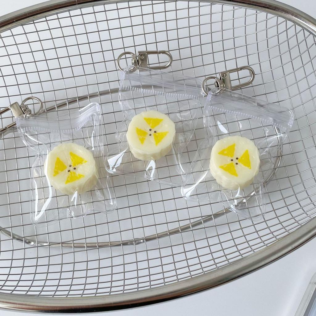Stylish Banana Keychain Kawaii Fruit Design Durable Alloy Charm For Girls Women Fashion Accessories