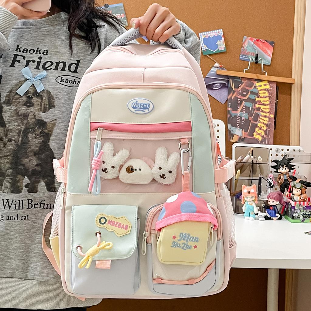 Schoolbag small fresh sweet fashion backpack new foreign style computer backpack nylon versatile niche student bag