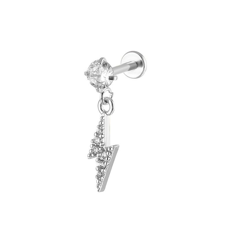 Internally Threaded Lip Stud Ear Cartilage Hoop Dangle Body Piercing Jewelry