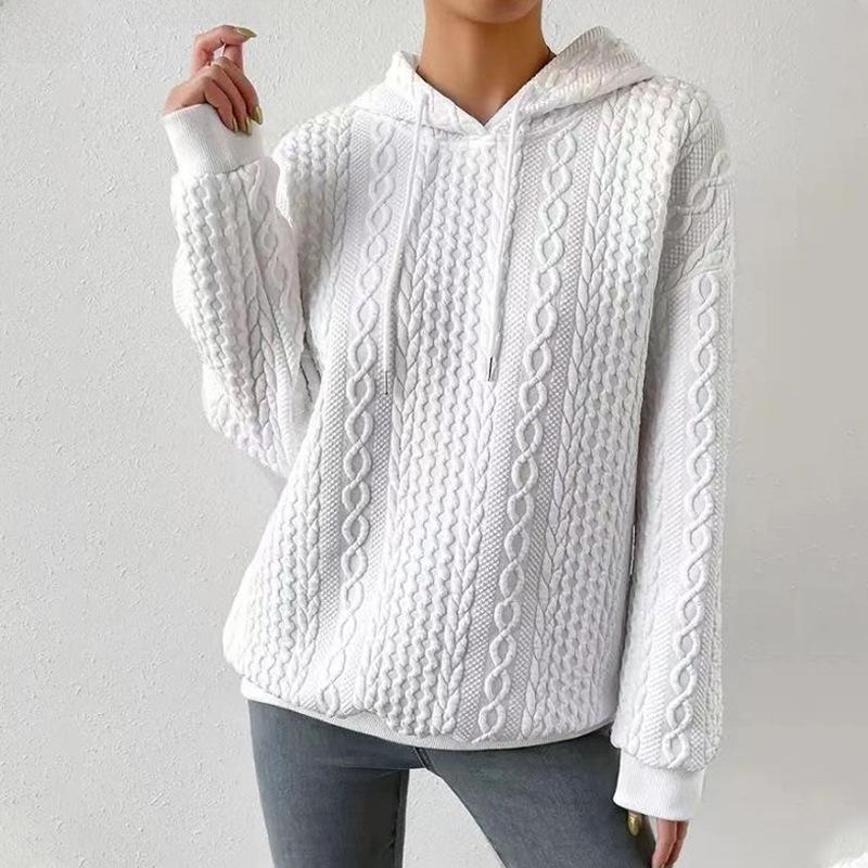 Men's Autumn Hong Kong Style Waffle Pattern Hooded Sweatshirt - Loose, Trendy, Couple's Jacket