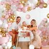 White Sand Balloon Kit Pastel Pink Gold Balloons Garland Arch Home Baby Shower Gender Reveal Wedding Birthday Party Decoration