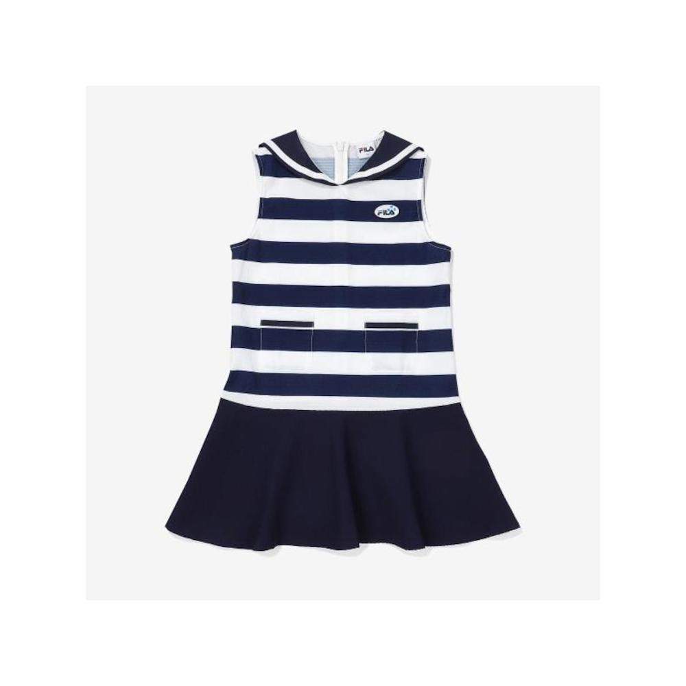 

[fila Kids] Girls Seersucker Dress Fk2opf2301f Did q0zFk2opf2301fDid DARKINDIGO/110