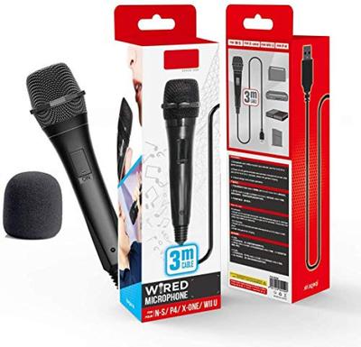 Switch Nintendo Karaoke Microphone Karaoke Equipment USB Adapter 3M Cable Compatible with Nintendo & Switch/PS4/PS3/XBOX ONE/XBOX 360/Wii/PC