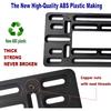 Aootf Front License Plate Bracket- Universal Bumper Mounting Kit, Car Tag Holder Adapter & Black Aluminum Plate Cover, Anti-Theft Lock Screw Bolt