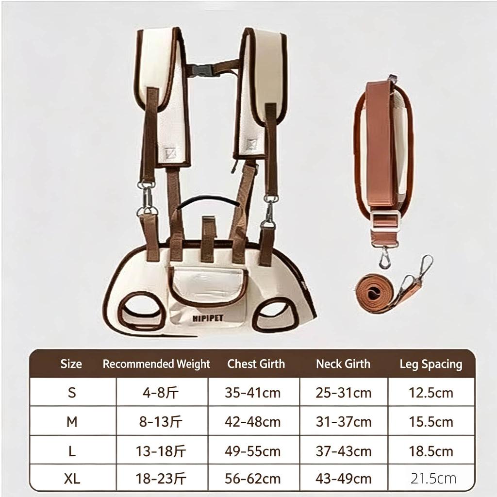 Breathable Small Dog Carrier Sling Multi‑Mode Crossbody Hand‑carry Pet Travel Backpack Adjustable Dog Harness Bag for Outdoor