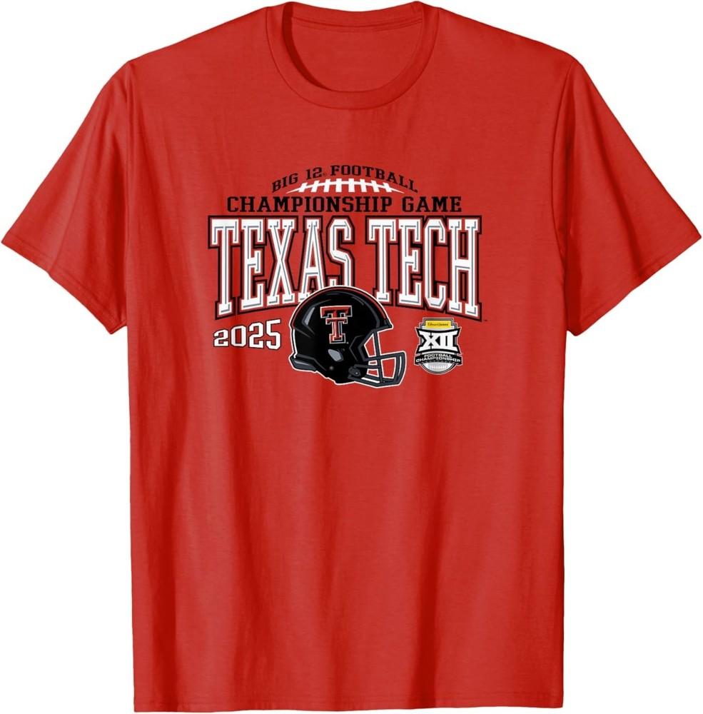 Texas Tech Red Raiders Big 12 Championship 2025 Football Red T-Shirt S