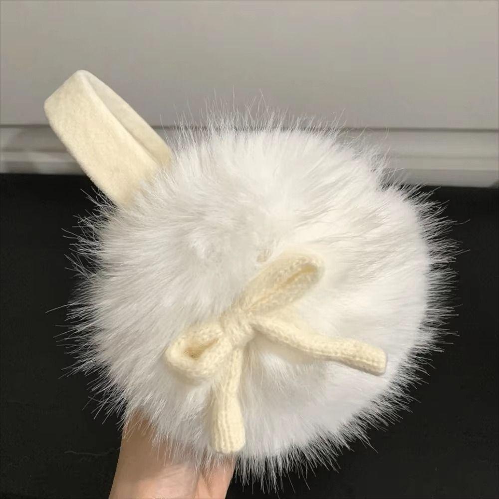 Windproof Bowknot Plushes Earmuffs Thicken Cute Ear Cover Comfortable Cold-proof Ear Mask Riding
