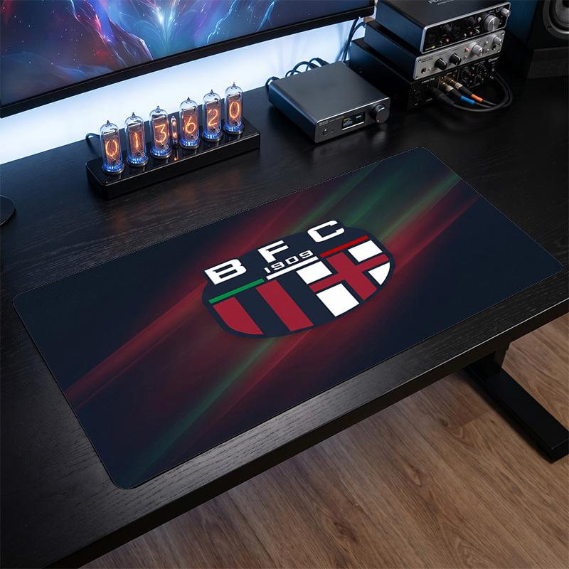 Bologna FC Theme Pattern Mouse Pad, Soccer Logo Design XXL Gaming Desk Mat Non-Slip Computer Mouse Pad
