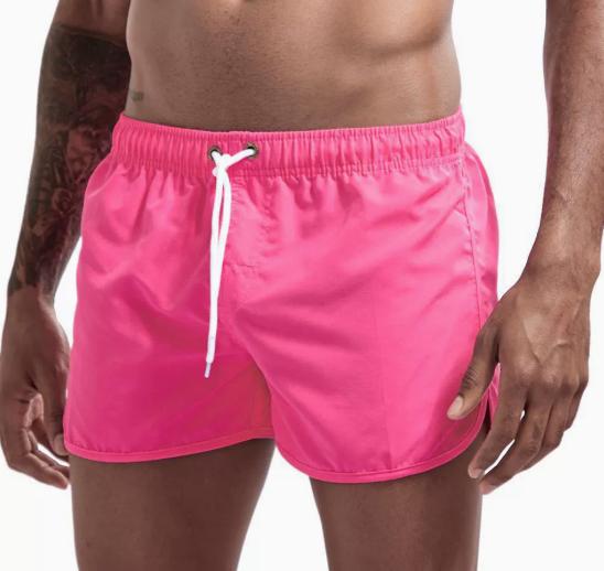 Men's Quick Dry Swim Shorts Elastic Waistband with Adjustable Drawstring Lightweight Beachwear for Summer Outdoor Activities