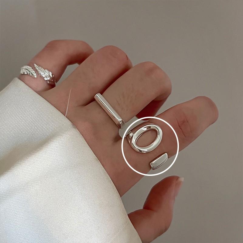 Korean Style Irregular 925 Sterling Silver Women's Versatile Ring, Non-Fading Niche Ins Design