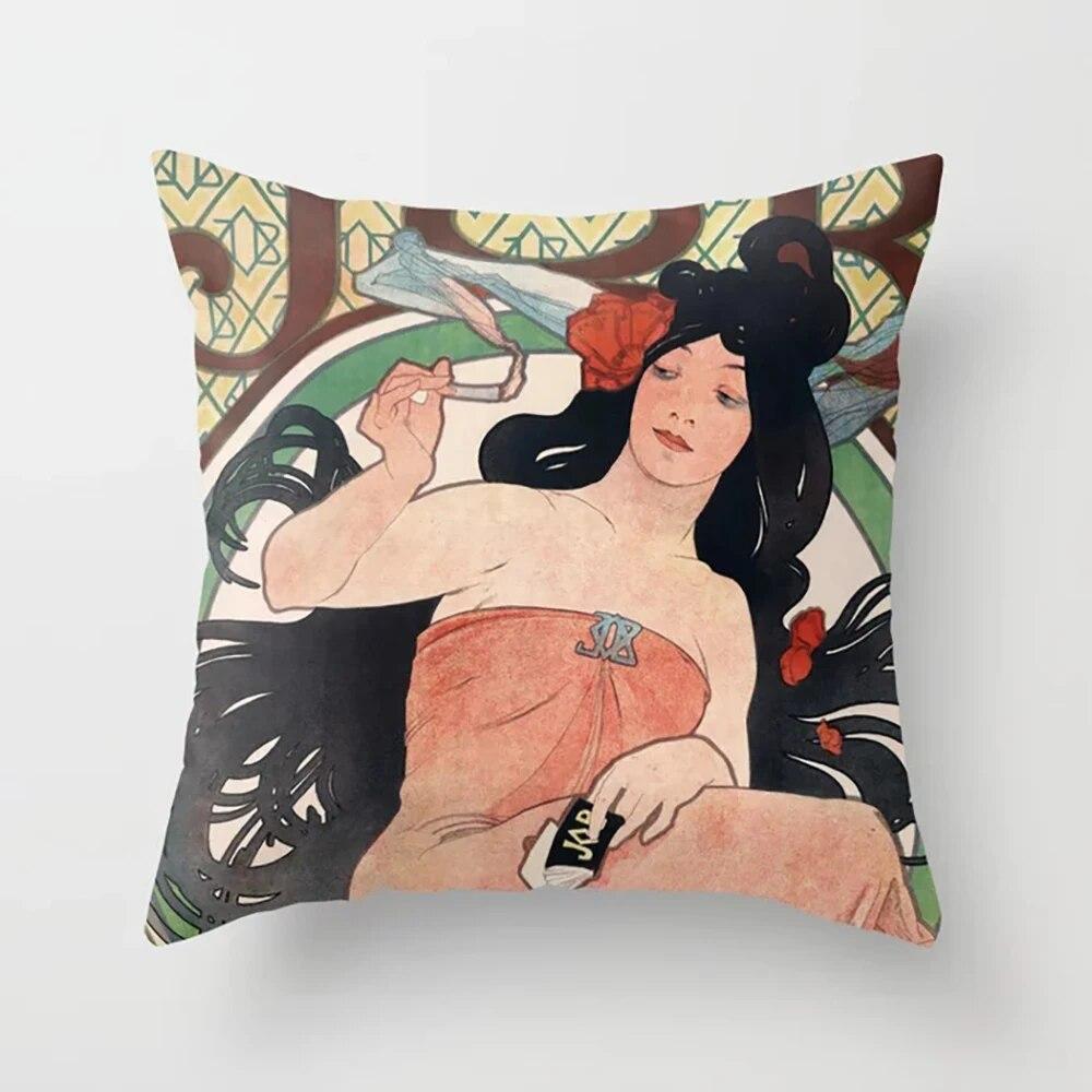 Cushion Covers Japanese Mythology Printed Pillow Cases for Bedroom Living Room Home Decor