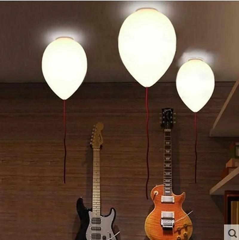

Modern Children led ceiling lights for living room Bedroom Bedside Study Aisle Lights White Balloons glass Ceiling Lamp MJ1112 15cm&Cold White білий