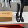 Autumn and winter new knight boots retro boots Maillard tall flat bottom knee straight boots