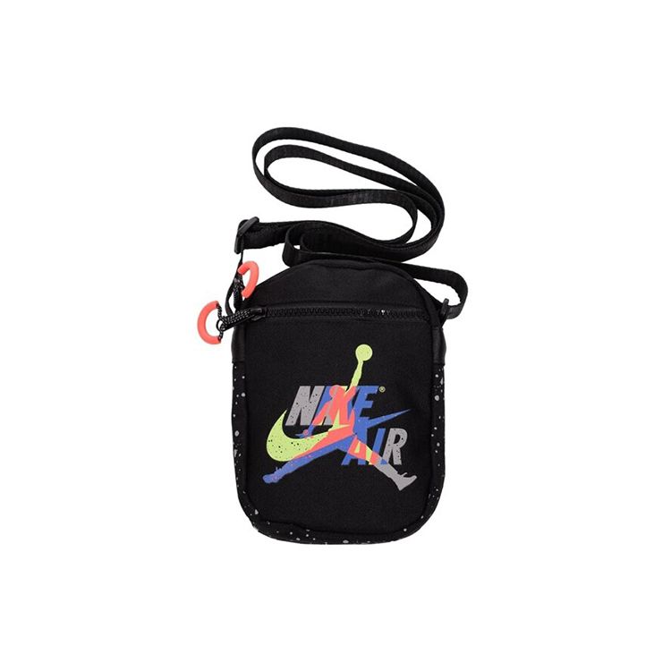 Jordan Splash Ink Air Logo Polyester Phone Bag Small Crossbody Bag Unisex bags Black 9A0314-026