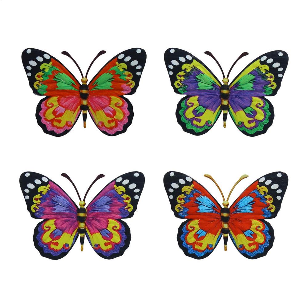 

Butterfly Decor Fade-Resistant Decorative Sculptures Metal Wall Art Decor For Garden Yard Patio Fence Balcony Home Bedroom Porch