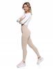 MORAJ Women's High Waist Ribbed Leggings, Fashionable, Sporty, L/XL, Beige