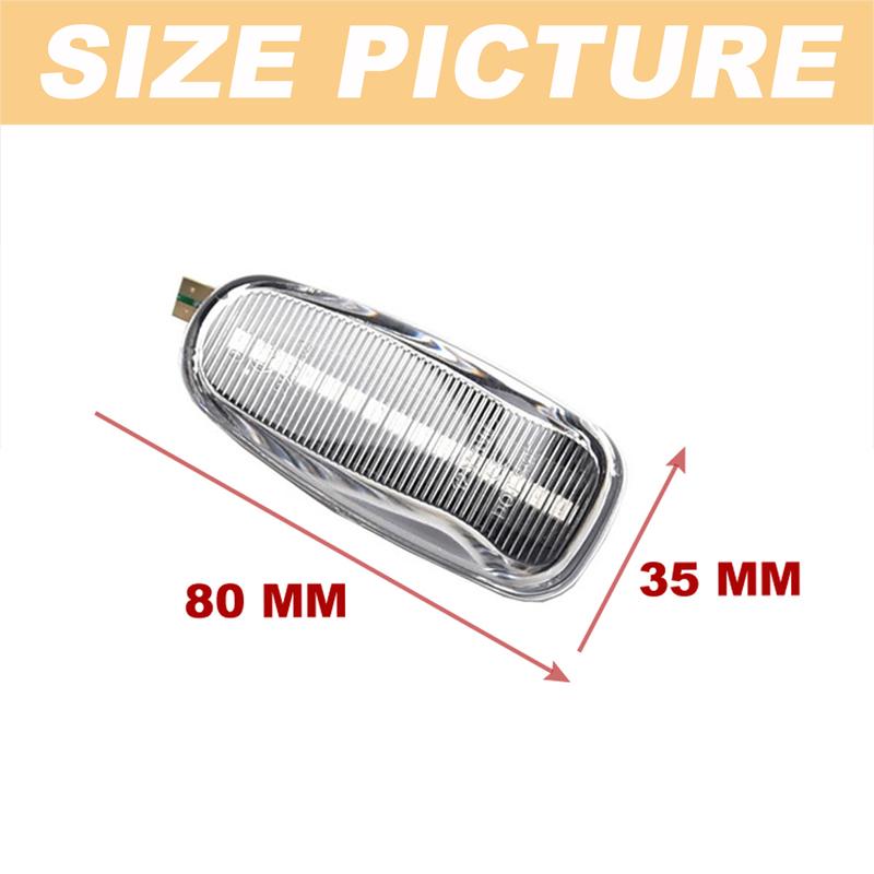 2x LED Dynamic Side Marker Sequential Turn Signal Light For Mercedes-Benz E-Class W124 V-Class W638 C-Class W202 Sprinter W901