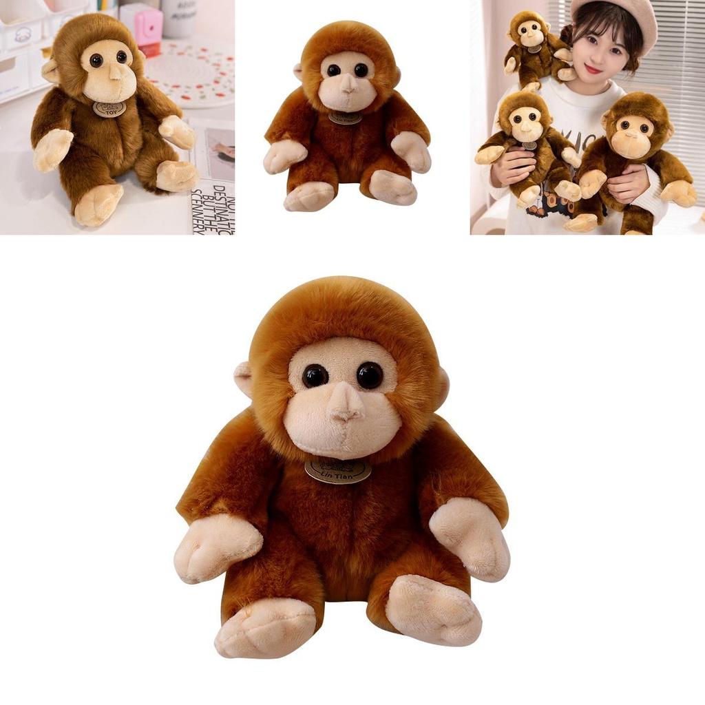 Niedlicher Affe Plüschtier Puppe Stofftier für Jungen Affenförmiges Geschenk 17cm Höhe