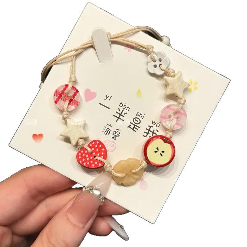 2025 Frischer Mori-Stil Handgemachtes Kleiner Apfel Armband – Ideales Bestie-Geschenk