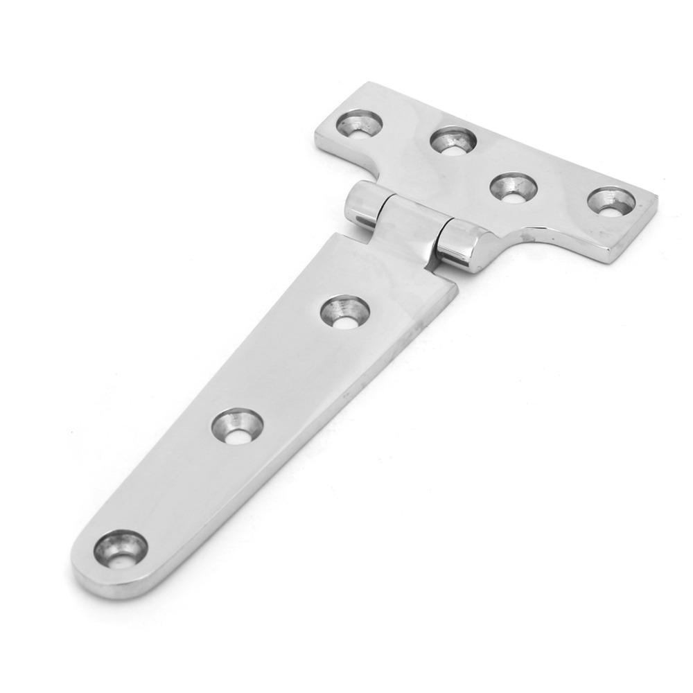 2 PCS Heavy Duty 316 Stainless Steel T Hinge Marine Grade 6x3 Inch Strap Hinge With Screws Boat Hatch Hinge for Boats and Doors