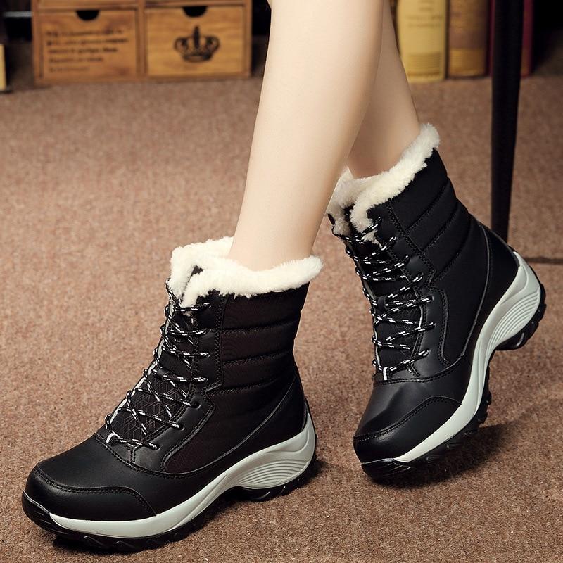 New Women Winter Snow Boots Platform Woman Winter Shoes Warm Plush For Winter Female Women 'S Boots Sweet Ladies Botas De Mujer