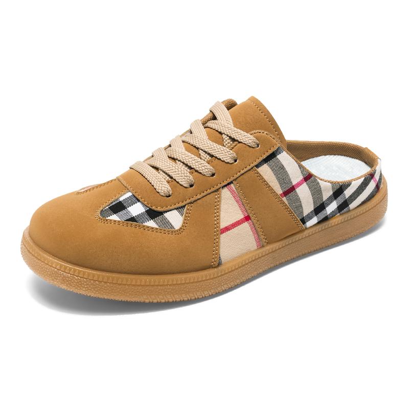 Men's casual slippers four seasons outdoor breathable stirrups fashion lightweight walking shoes soft non-slip indoor lazy shoes