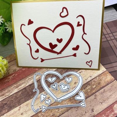 Fustelle in metallo per artigianato, a forma di cuore, stampo per goffratura, stampo per fustellatura