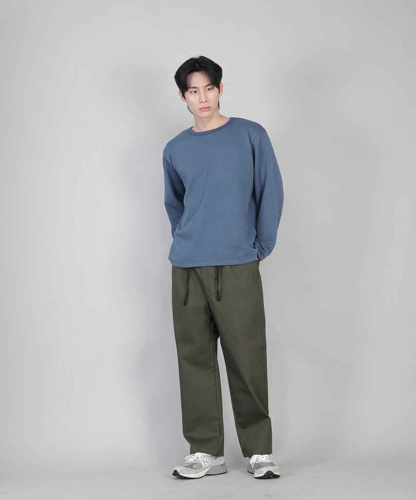 Seinteukeulu Plain Tapered Cotton Pants Rtp-380 Khaki