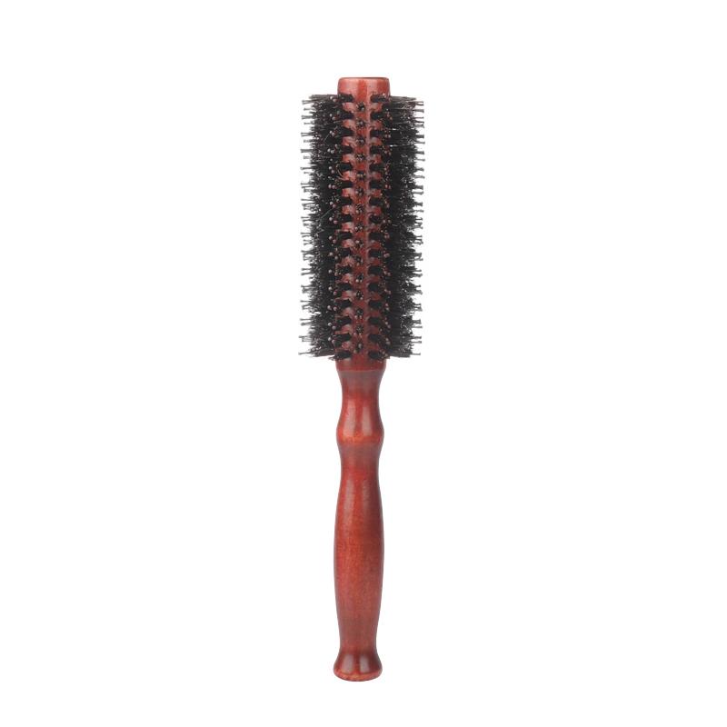 6 Tipi Pettine per Capelli Ricci Strumenti per Parrucchieri Styling Manico in Legno Setole Spazzole Rotanti
