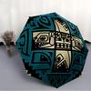 1pc Tribal Pattern Automatic Open/close, All-Season Portable Folding Umbrella, Travel, Everyday, Formal Events - Compact Luxury Parasol, Outdoor Acces