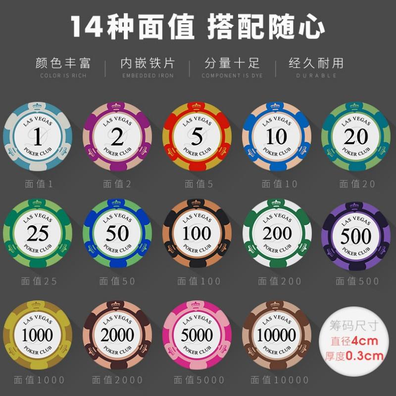 10 buc/lot jetoane de poker din argilă Las Vegas 14 g set monede de cazinou jetoane de poker monede de 40 mm monede de dolar divertisment joc de cărți LasVegas