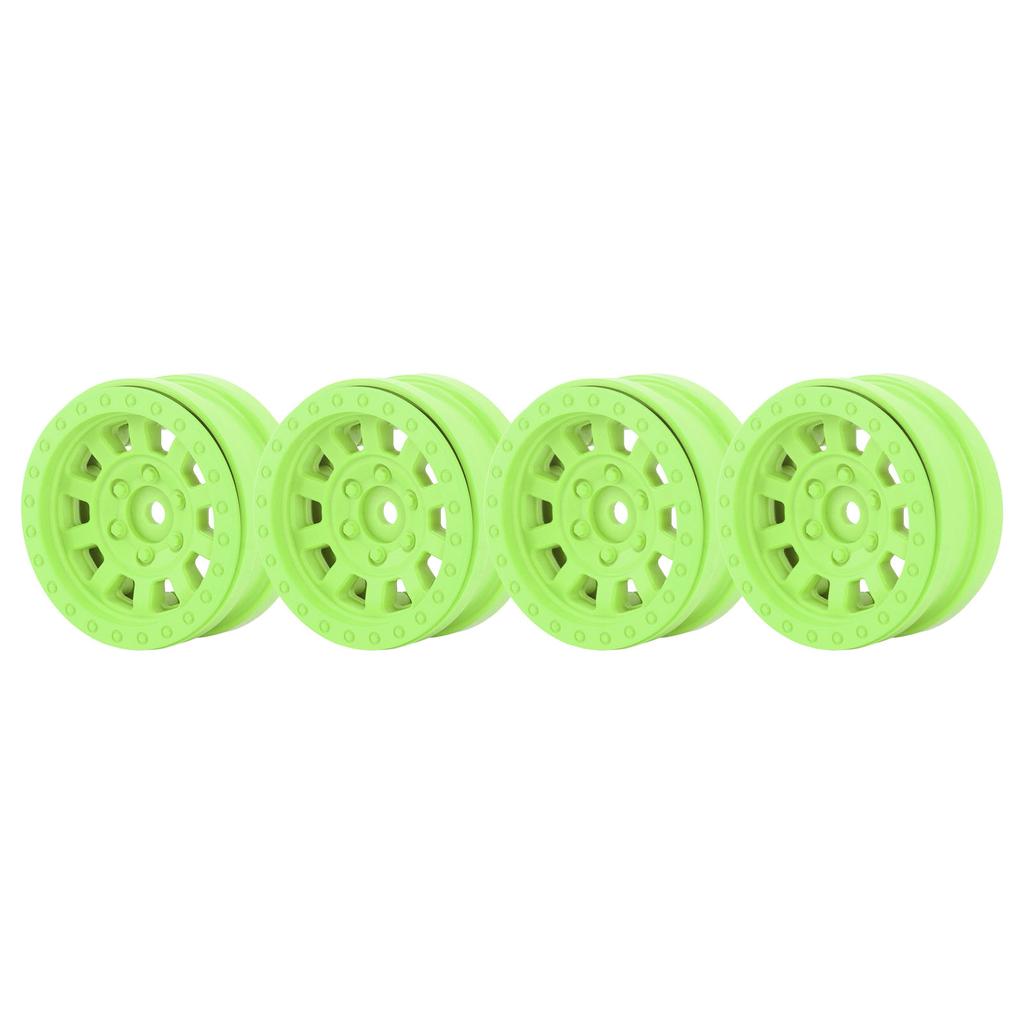 1.9in Wheel Rims RC Beadlock Wheels Rims for Axial SCX10 for Traxxas 110 RC Crawler Cars Green