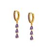 Color water drop earrings women's European and American trend minimalism fashion versatile earrings earrings
