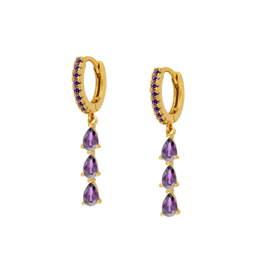 Color water drop earrings women's European and American trend minimalism fashion versatile earrings earrings