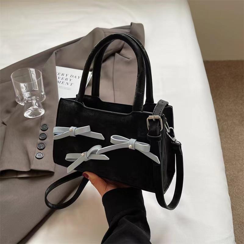 Geantă de mână pentru femei, geantă de umăr tip arc, geantă de mână texturată premium simplă de primăvară, geantă mică pătrată