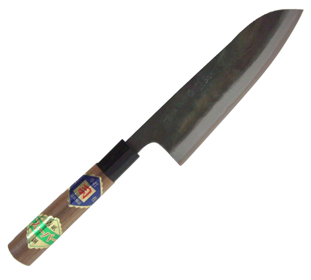 Tosa Cutlery Santoku Super 165mm Knife, Black-Finished Steel,