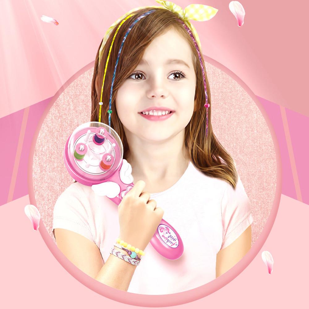 Elektrische Haar Braider speelgoed Draagbare Twisting Braider Styling Tools voor Kleine Meisjes DIY Automatische Haar Braider(Roze